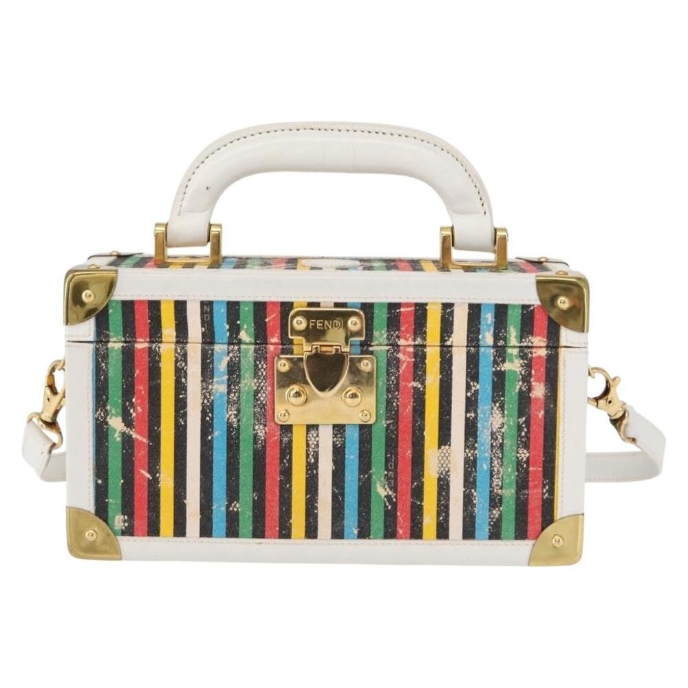 Fendi Leather Vanity Handbag Multicolor